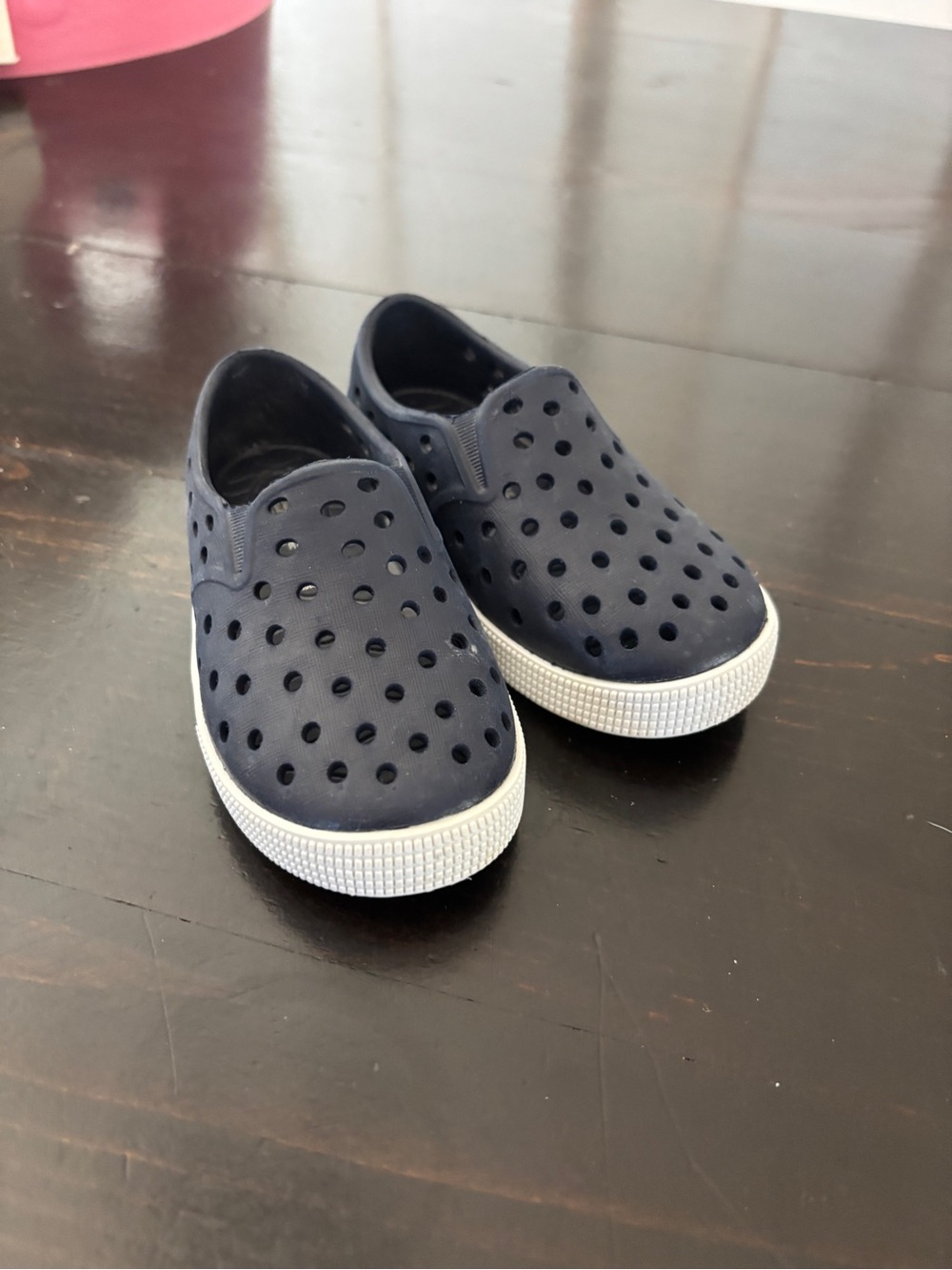 Kids Slip-On Perforated Navy Blue Casual Shoes